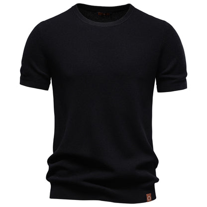 AIOPESON Knitted Short Sleeve T-Shirt PSD8000 - BundleWear