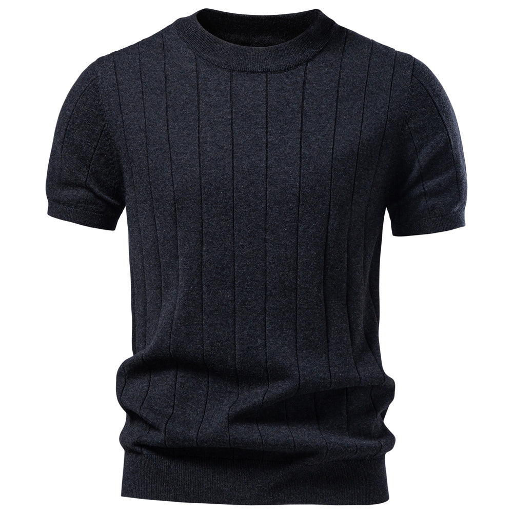 AIOPESON Knitted Short Sleeve T-Shirt PSM8503 - BundleWear