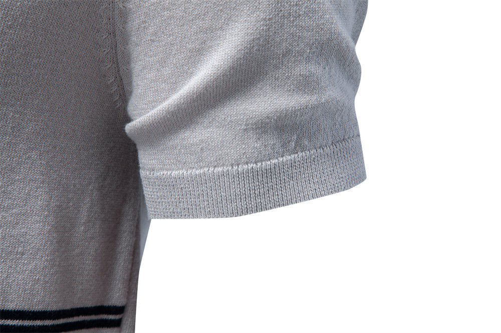 AIOPESON Knitted Short Sleeve T-Shirt PSM8509 - BundleWear