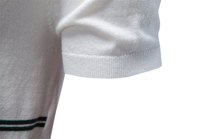 AIOPESON Knitted Short Sleeve T-Shirt PSM8509 - BundleWear