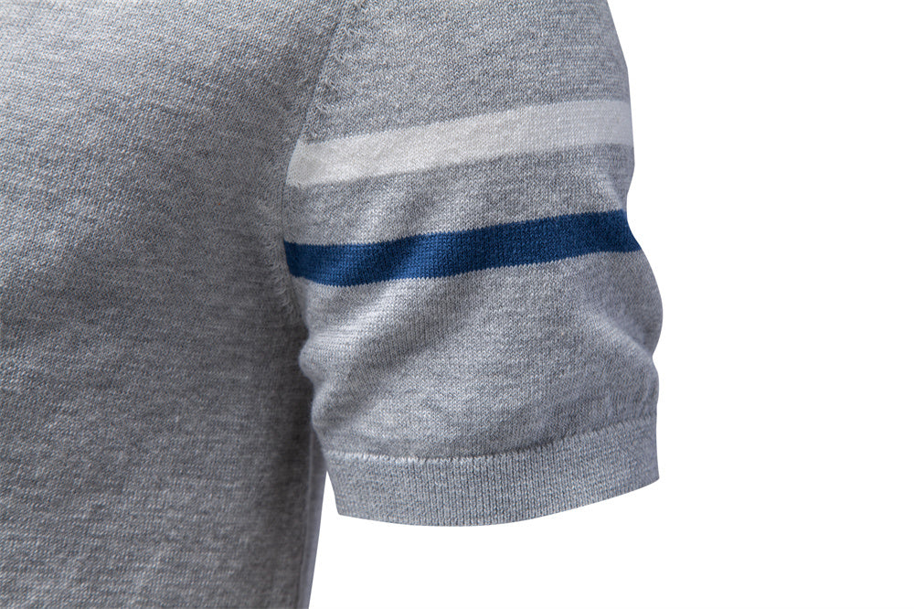 AIOPESON Knitted Short Sleeve T-Shirt PSM8510 - BundleWear