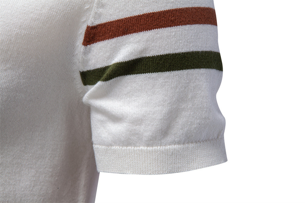 AIOPESON Knitted Short Sleeve T-Shirt PSM8510 - BundleWear