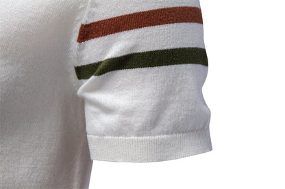 AIOPESON Knitted Short Sleeve T-Shirt PSM8510 - BundleWear