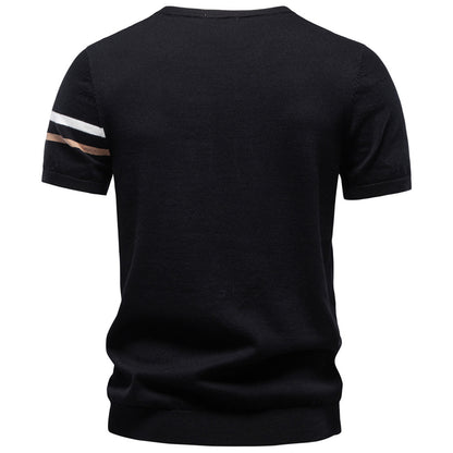 AIOPESON Knitted Short Sleeve T-Shirt PSM8510 - BundleWear