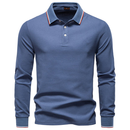 AIOPESON Long Sleeve Polo PL7015 - BundleWear