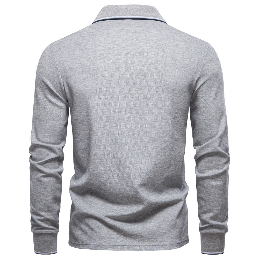 AIOPESON Long Sleeve Polo PL7015 - BundleWear