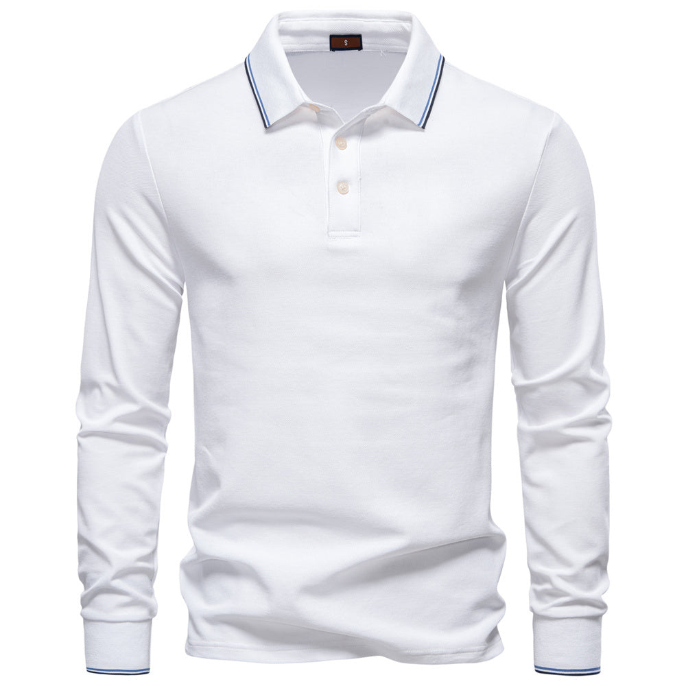 AIOPESON Long Sleeve Polo PL7015 - BundleWear