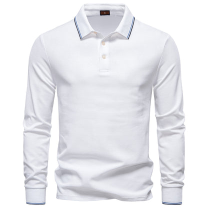 AIOPESON Long Sleeve Polo PL7015 - BundleWear