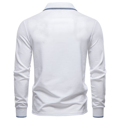 AIOPESON Long Sleeve Polo PL7015 - BundleWear