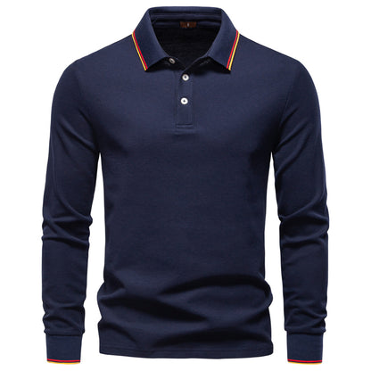 AIOPESON Long Sleeve Polo PL7015 - BundleWear
