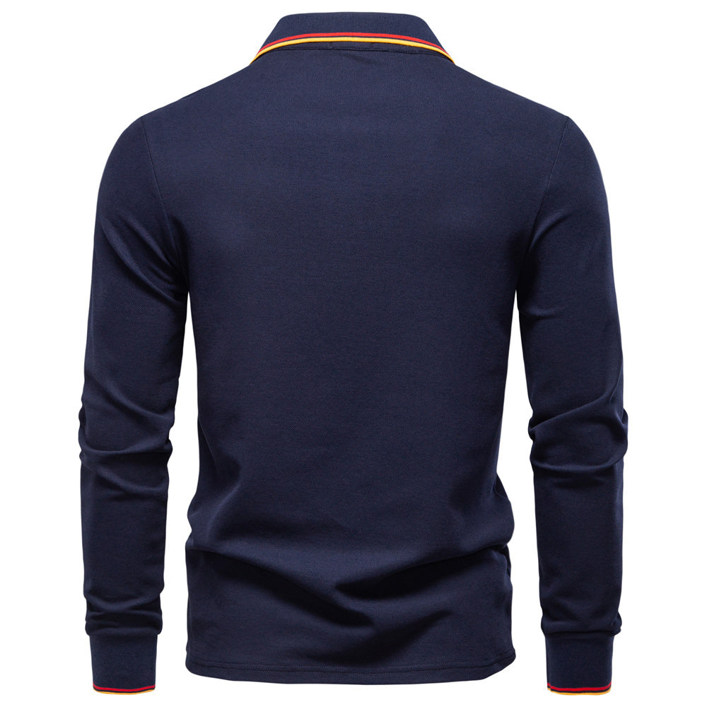 AIOPESON Long Sleeve Polo PL7015 - BundleWear