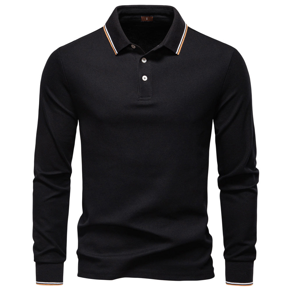 AIOPESON Long Sleeve Polo PL7015 - BundleWear