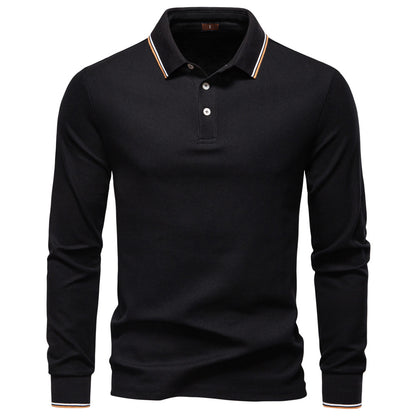 AIOPESON Long Sleeve Polo PL7015 - BundleWear