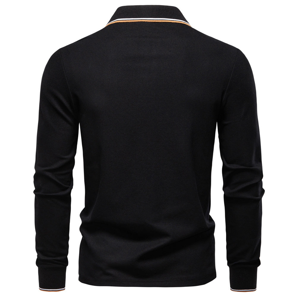 AIOPESON Long Sleeve Polo PL7015 - BundleWear