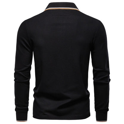 AIOPESON Long Sleeve Polo PL7015 - BundleWear