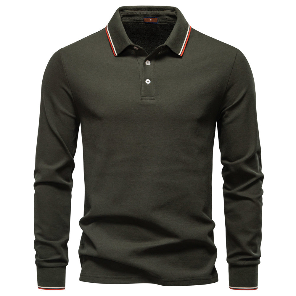 AIOPESON Long Sleeve Polo PL7015 - BundleWear