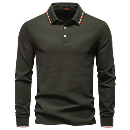 AIOPESON Long Sleeve Polo PL7015 - BundleWear