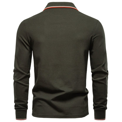 AIOPESON Long Sleeve Polo PL7015 - BundleWear