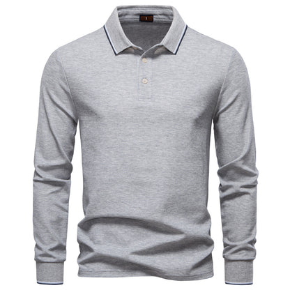 AIOPESON Long Sleeve Polo PL7015 - BundleWear