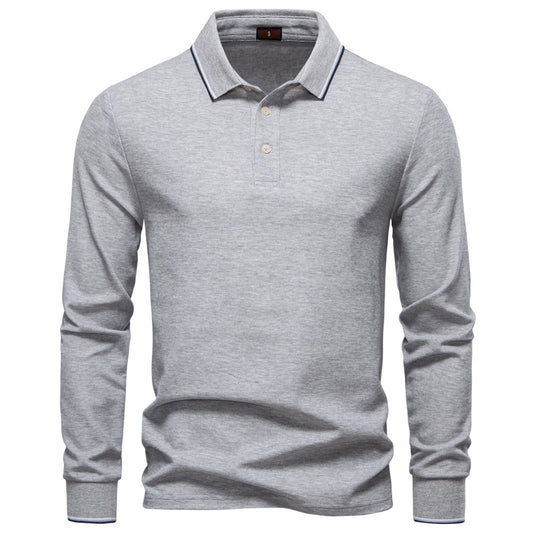 AIOPESON Long Sleeve Polo PL7015 - BundleWear