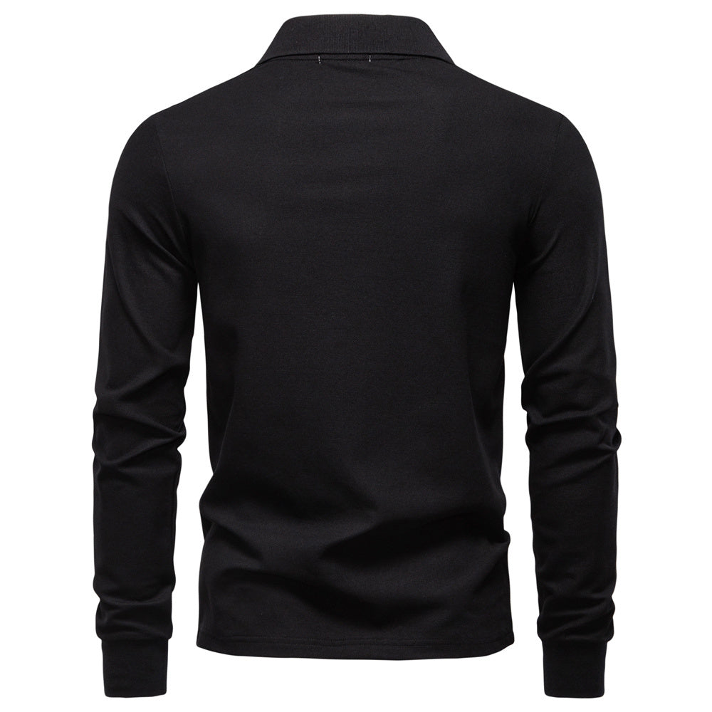AIOPESON Long Sleeve Polo PL7016 - BundleWear