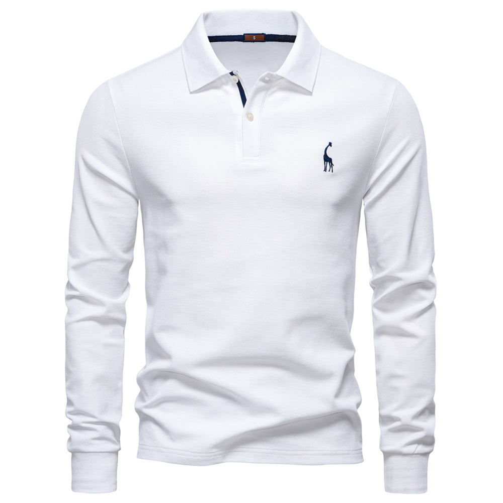 AIOPESON Long Sleeve Polo PL7016 - BundleWear