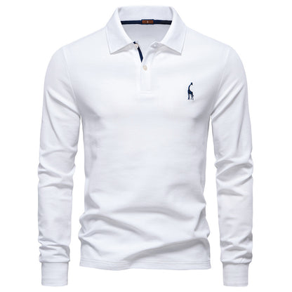 AIOPESON Long Sleeve Polo PL7016 - BundleWear