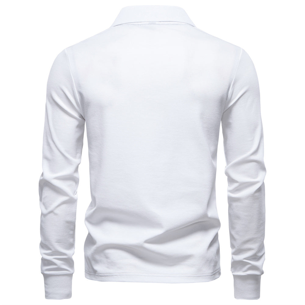 AIOPESON Long Sleeve Polo PL7016 - BundleWear