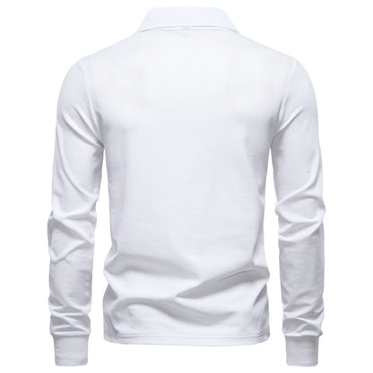 AIOPESON Long Sleeve Polo PL7016 - BundleWear