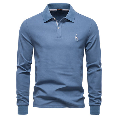 AIOPESON Long Sleeve Polo PL7016 - BundleWear