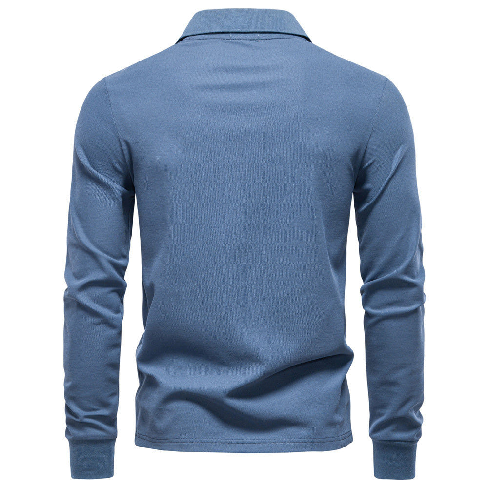 AIOPESON Long Sleeve Polo PL7016 - BundleWear