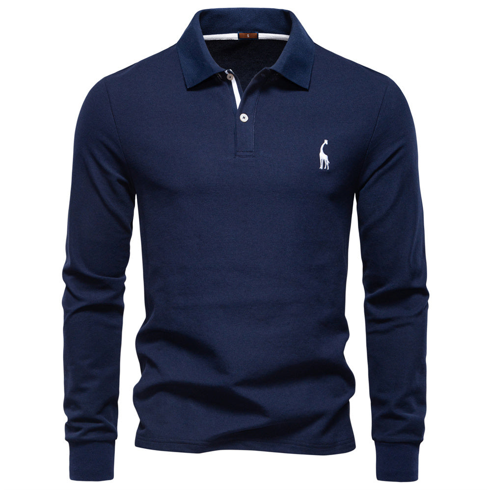 AIOPESON Long Sleeve Polo PL7016 - BundleWear