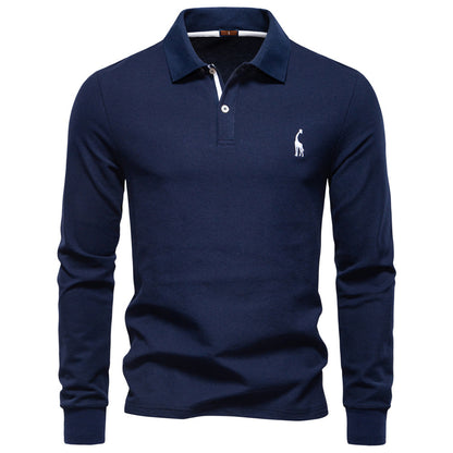 AIOPESON Long Sleeve Polo PL7016 - BundleWear