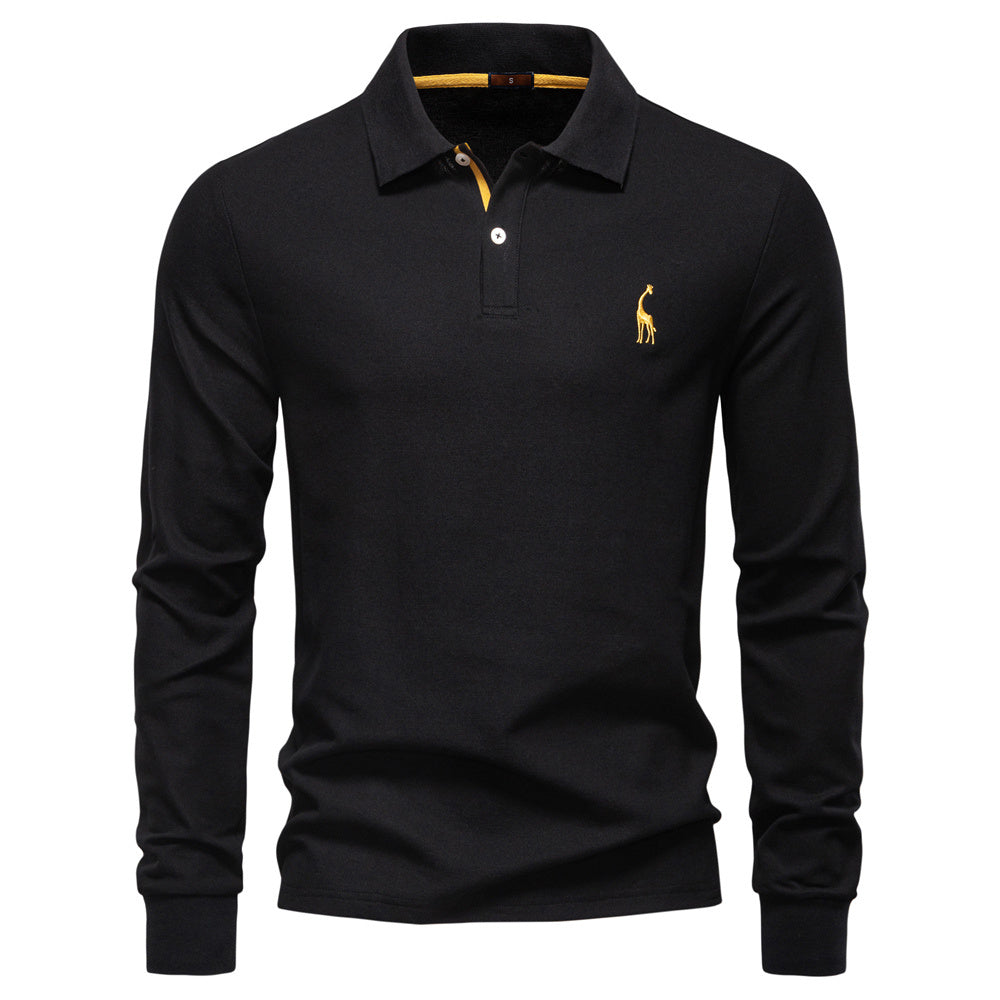 AIOPESON Long Sleeve Polo PL7016 - BundleWear