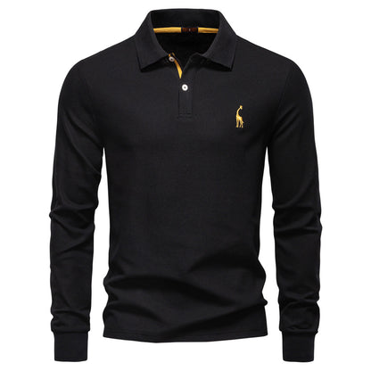 AIOPESON Long Sleeve Polo PL7016 - BundleWear