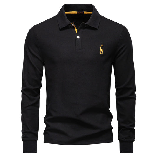 AIOPESON Long Sleeve Polo PL7016 - BundleWear