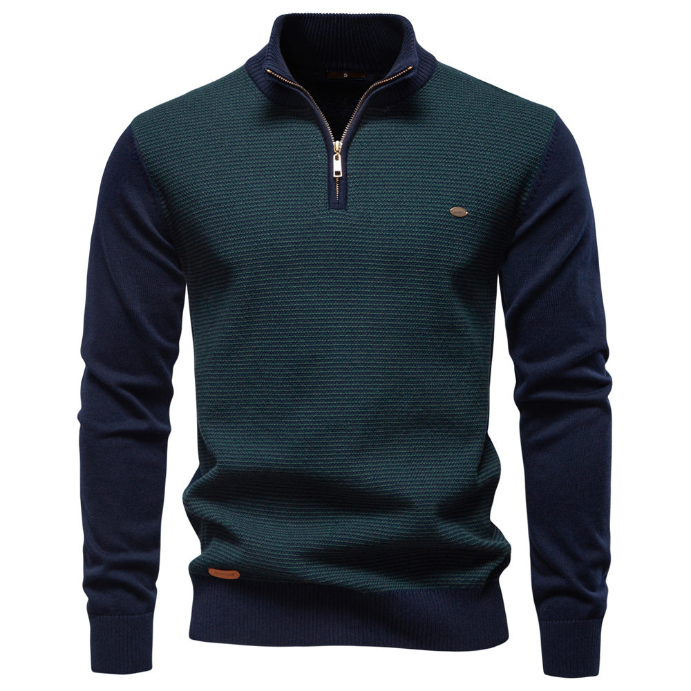 AIOPESON Stand Collar Sweater Y6222 - BundleWear