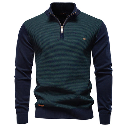 AIOPESON Stand Collar Sweater Y6222 - BundleWear