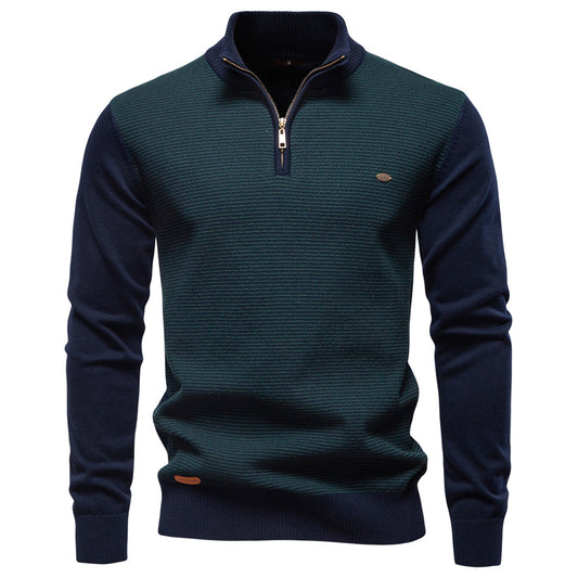 AIOPESON Stand Collar Sweater Y6222 - BundleWear