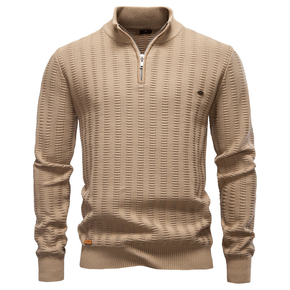 AIOPESON Stand Collar Sweater Y6211 - BundleWear