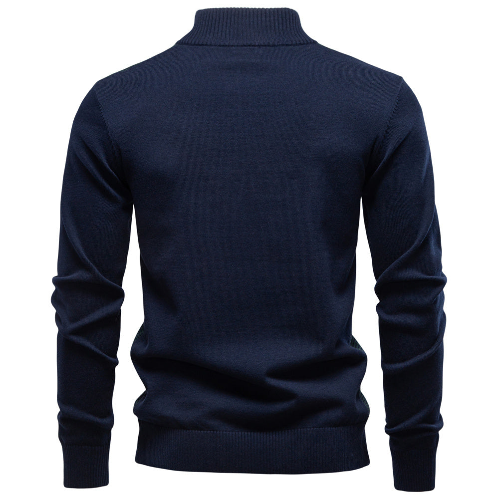 AIOPESON Stand Collar Sweater Y6222 - BundleWear