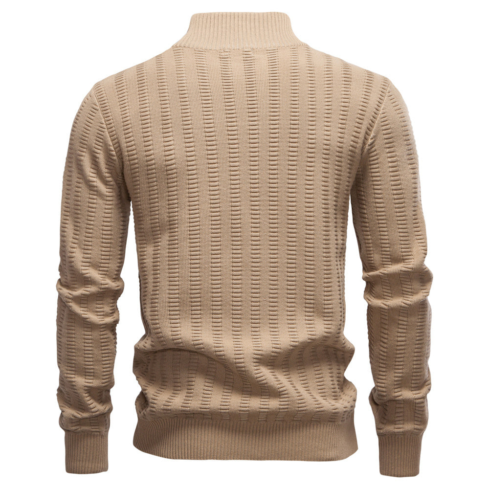 AIOPESON Stand Collar Sweater Y6211 - BundleWear