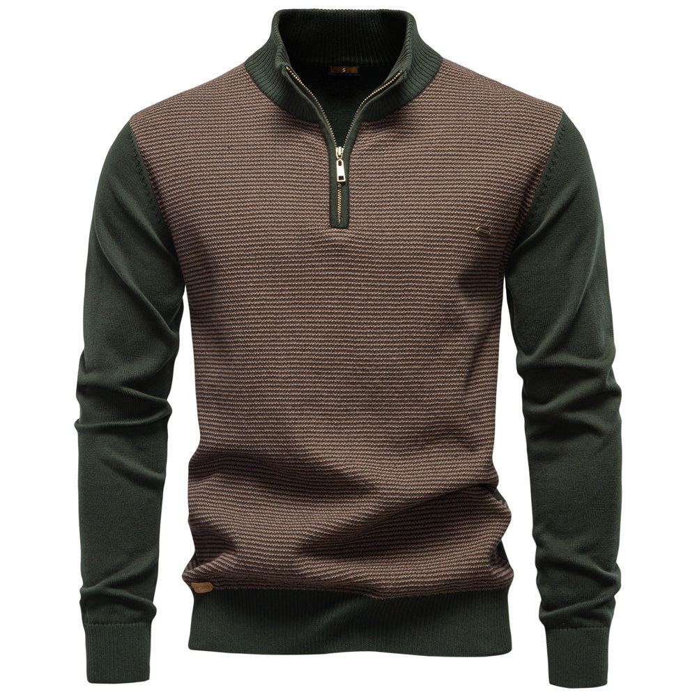 AIOPESON Stand Collar Sweater Y6222 - BundleWear