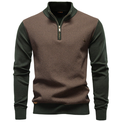 AIOPESON Stand Collar Sweater Y6222 - BundleWear