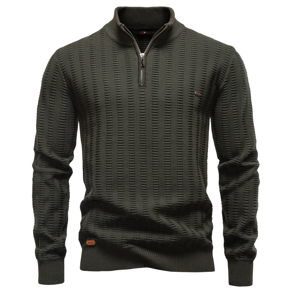 AIOPESON Stand Collar Sweater Y6211 - BundleWear