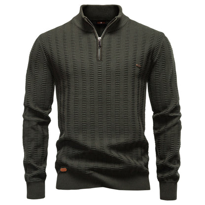 AIOPESON Stand Collar Sweater Y6211 - BundleWear