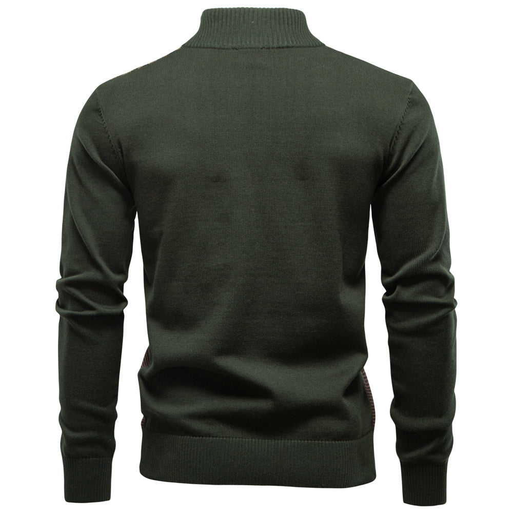 AIOPESON Stand Collar Sweater Y6222 - BundleWear