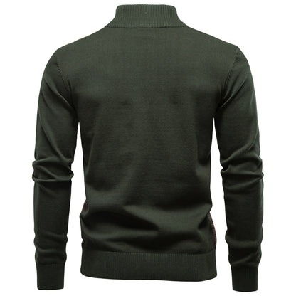 AIOPESON Stand Collar Sweater Y6222 - BundleWear
