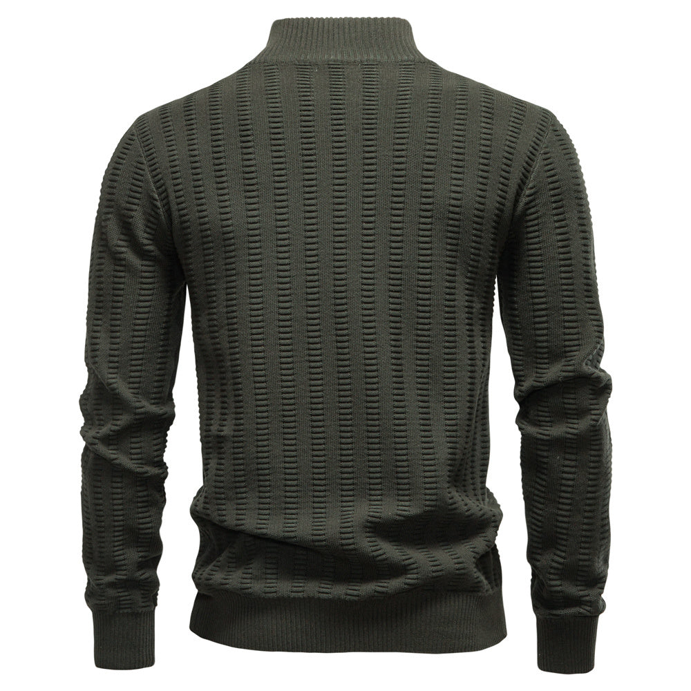 AIOPESON Stand Collar Sweater Y6211 - BundleWear
