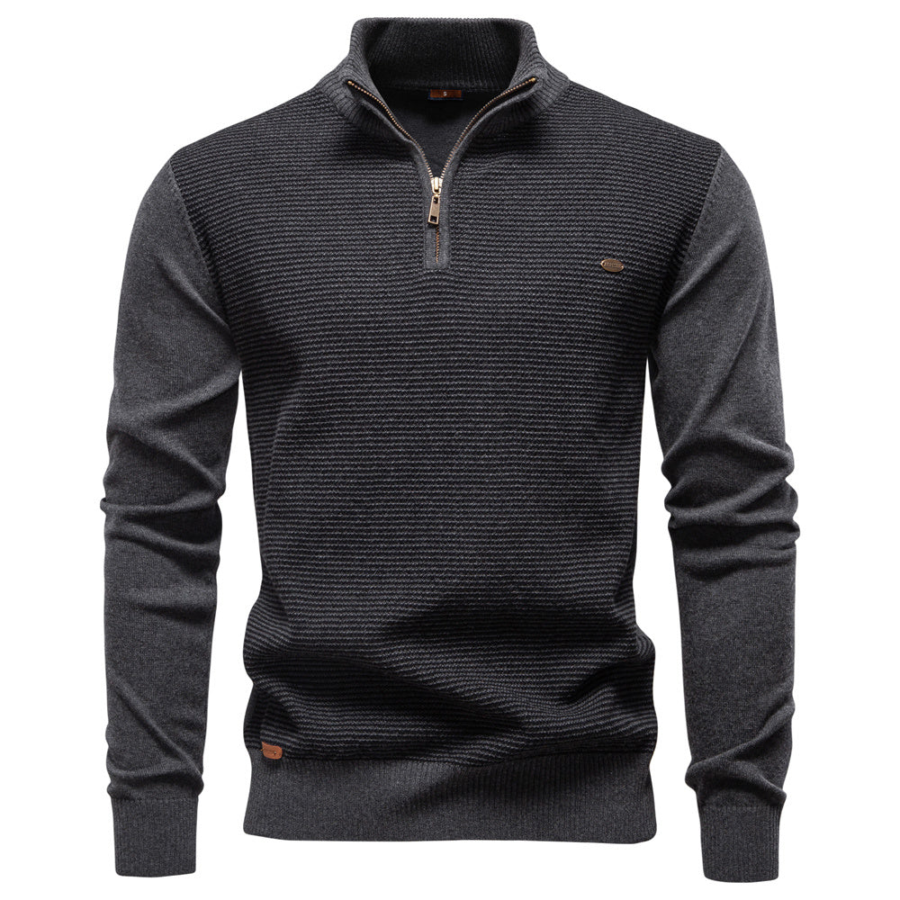 AIOPESON Stand Collar Sweater Y6222 - BundleWear